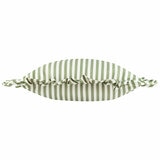 Wylder Millie Ruffle Green Striped Indoor Outdoor Cushion, 50 x 50 cm