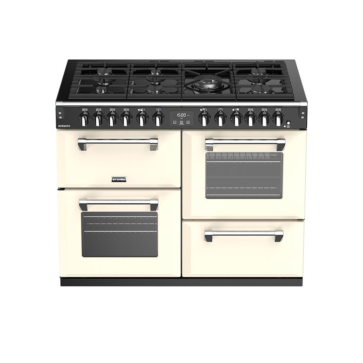 Stoves Richmond S1100DF, 110cm Dual Fuel Range Cooker A Rating in Cream