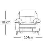 Grace Dark Grey Leather Power Reclining Armchair