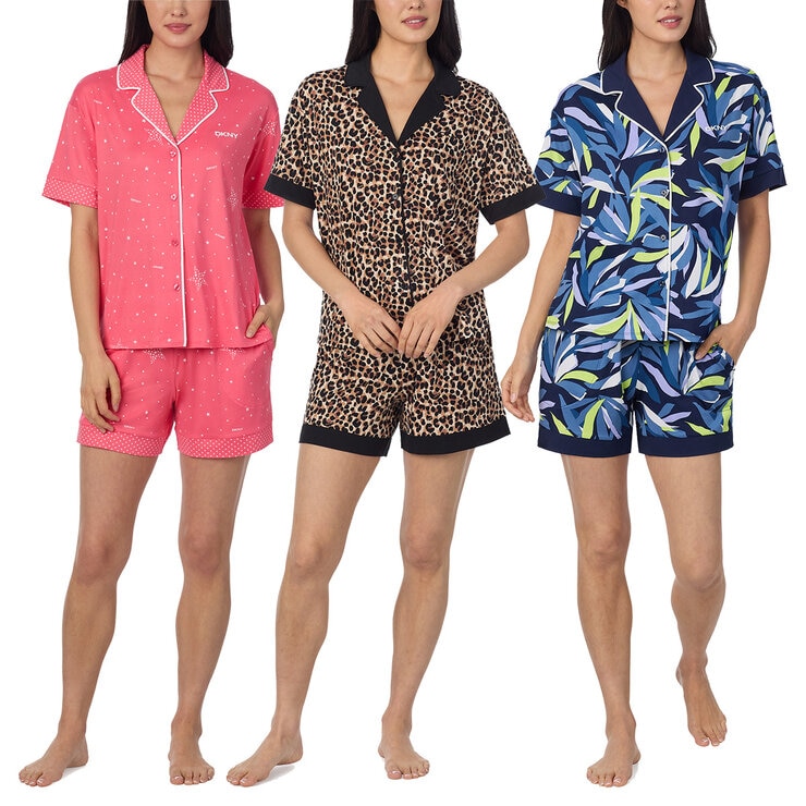 DKNY Ladies Notch Collar 3 Piece PJ Set DKNY Ladies Notch Collar 3 Piece PJ Set