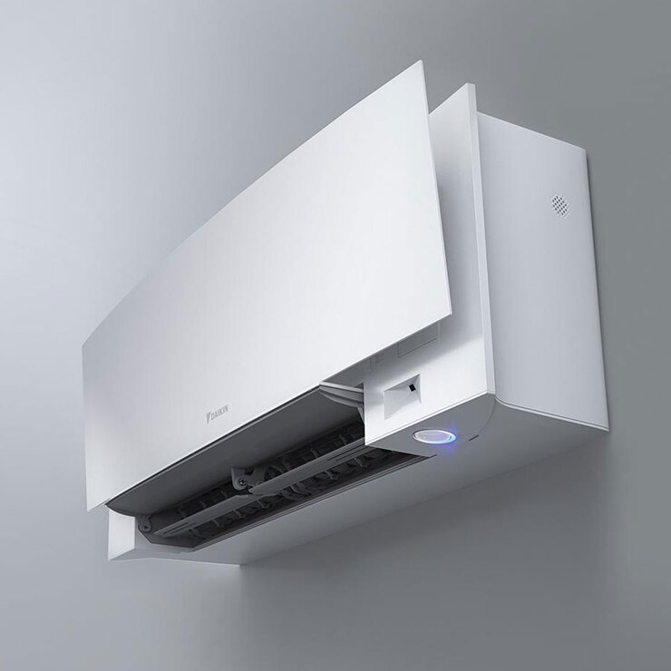 Installed Daikin Emura 2.5kW Single Split Air Conditioning Unit in White for Domestic Use