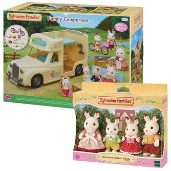 Sylvanian Families Family Campervan & Chocolate Rabbit Family Bundle (3+ Years)