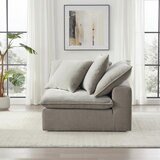 Aiden & Ivy Sereen Beige Fabric Corner Chair