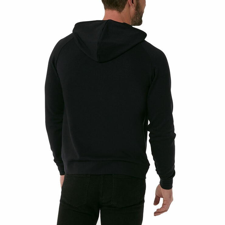 32 Degrees Men's Pique Full Zip Hoodie in Black