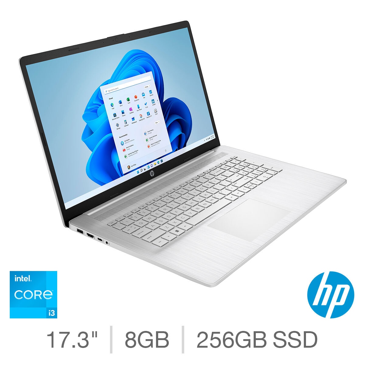 HP, Intel Core i3, 8GB RAM, 256GB SSD, 17.3 Inch Laptop,1...
