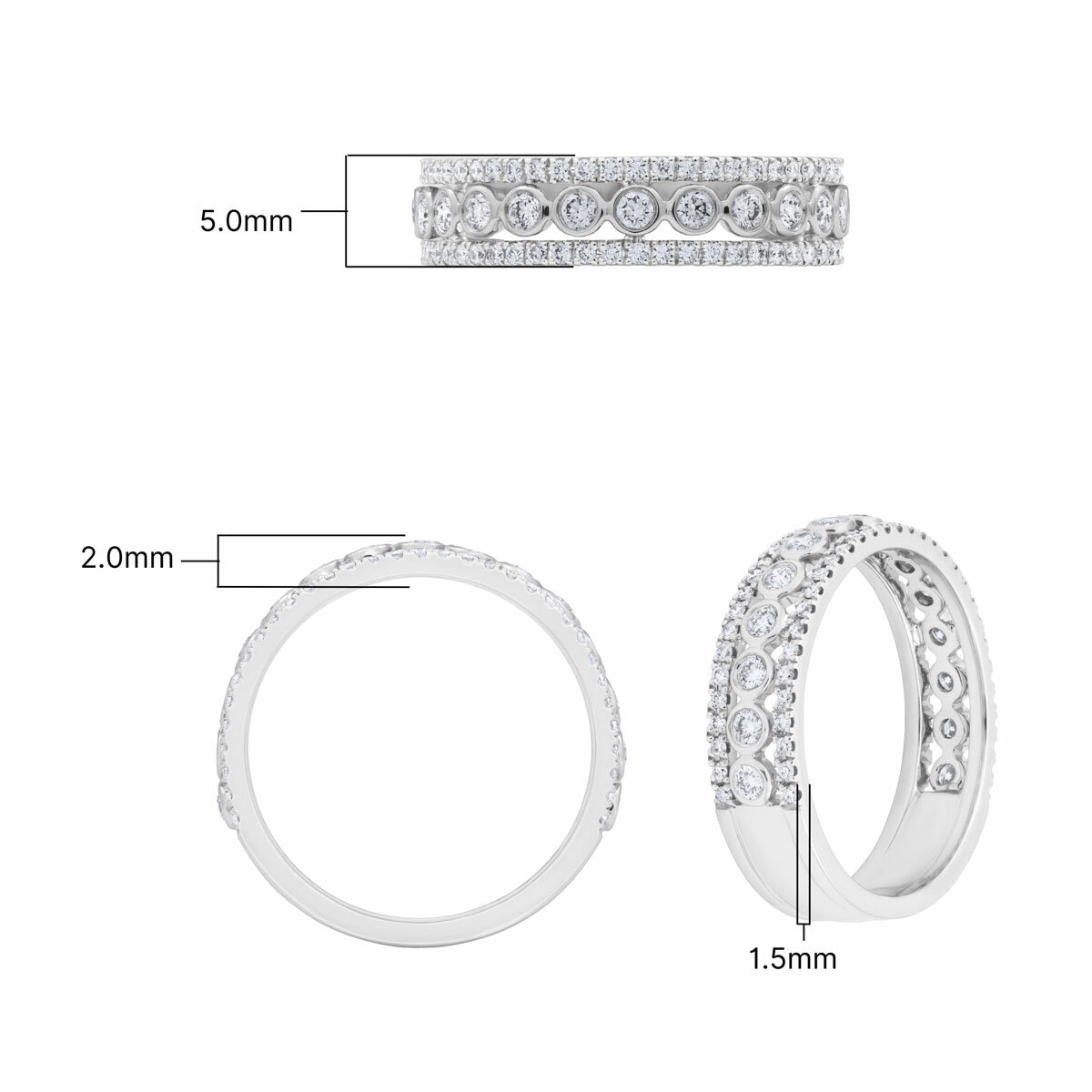 0.60ctw Brilliant Cut Diamond Ring, 18ct White Gold