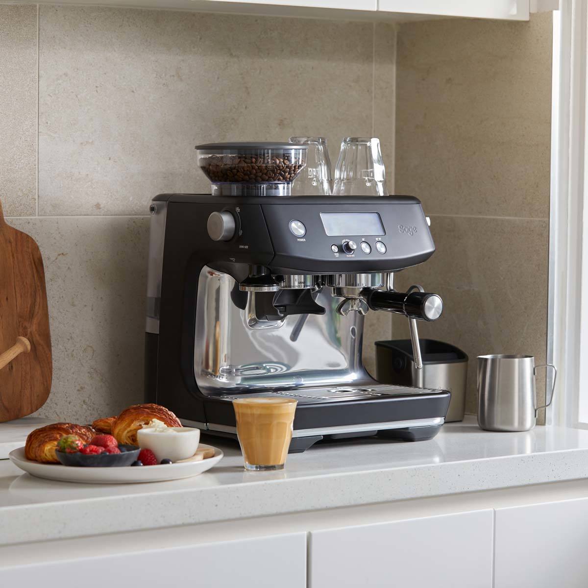 Sage Barista Pro Espresso Coffee Machine in Black Truffle SES878BTR Costco UK
