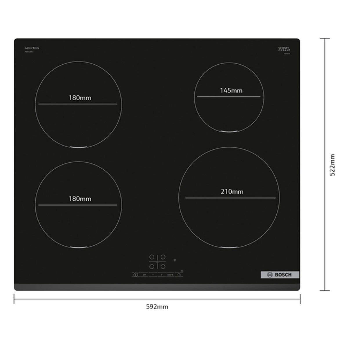 Bosch Series 4 PIE631BB5E 60cm Touch Control Induction Hob in Black
