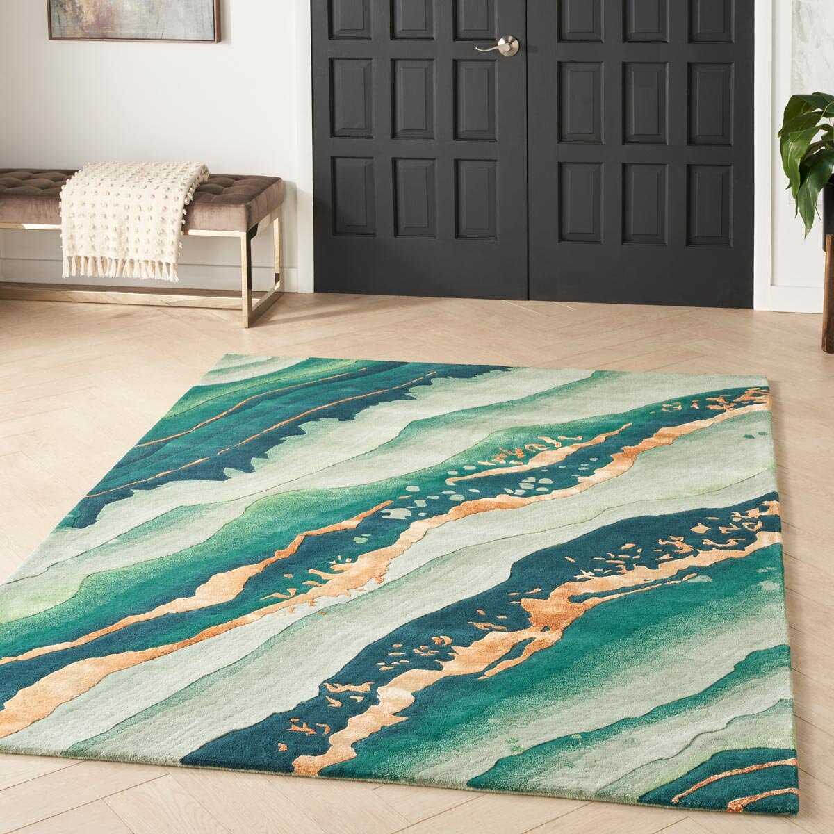 Prismatic Emerald Rug in 3 Sizes