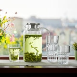 King Crystal Pitcher and Glass Set, 5 Piece