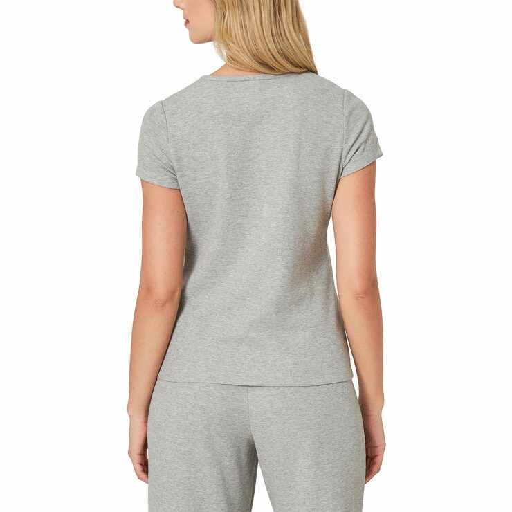 Well & Calm Ladies 3 Piece Waffle Lounge Set in Grey