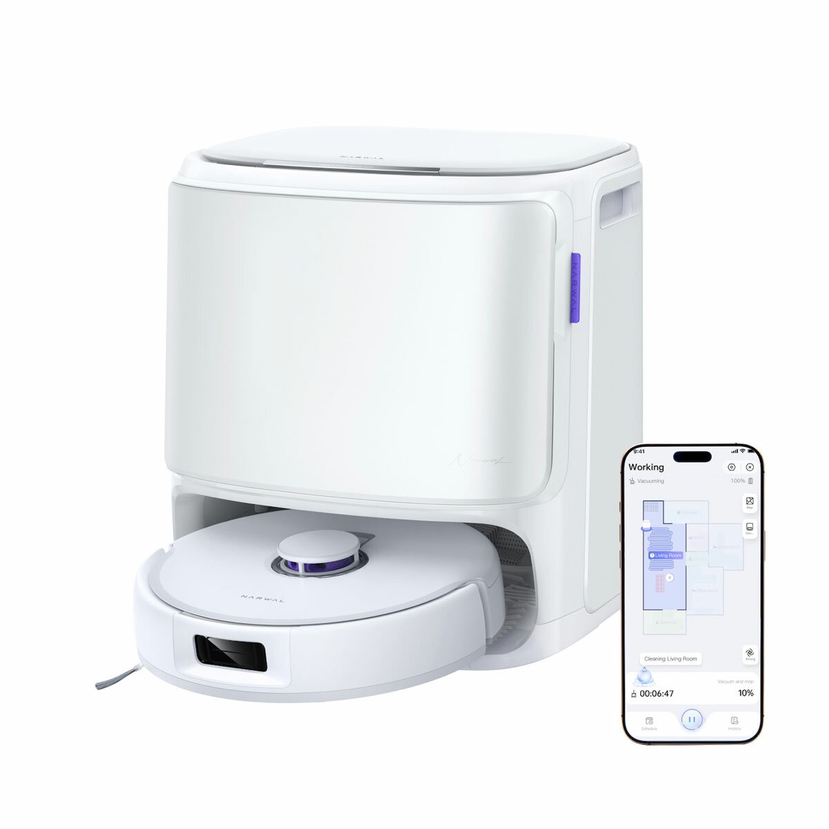 Side Profile of Narwal X10 Robot Vacuum Cleaner