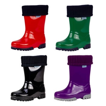 TeⓇm Rolltop Kids Wellies in 4 Colours and 7 Sizes