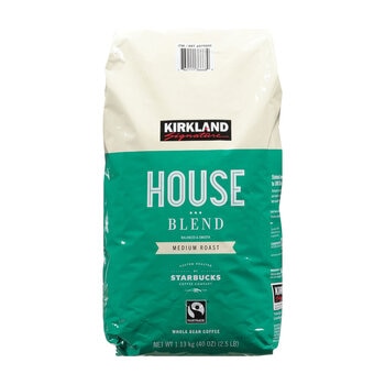 Kirkland Signature Starbucks Fairtrade House Blend Whole Bean Coffee, 907g