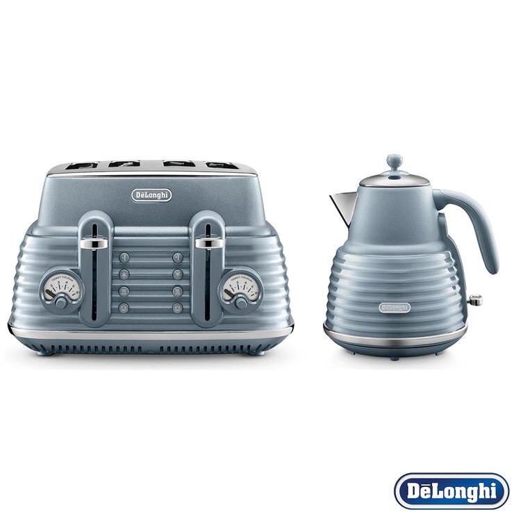 De'Longhi Scolpito Kettle & Toaster Set Blue Costco UK