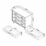 Bentley Designs Sienna Fumed Oak & Peppercorn 3 Drawer Chest of Drawers