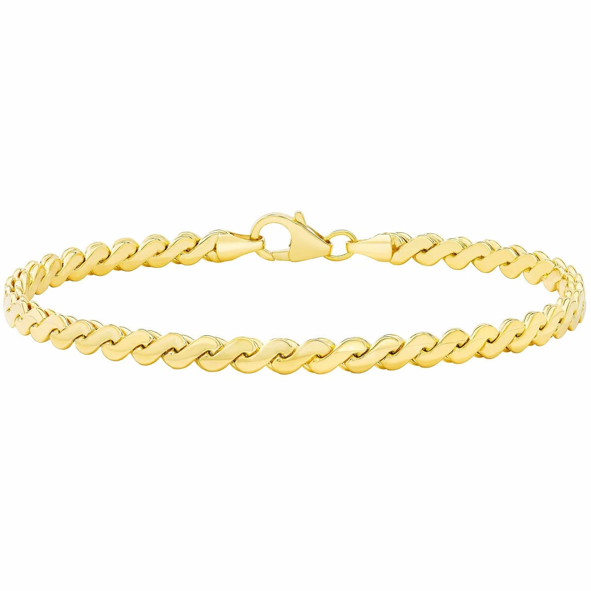 Serpentine Chain Bracelet, 14ct Yellow Gold
