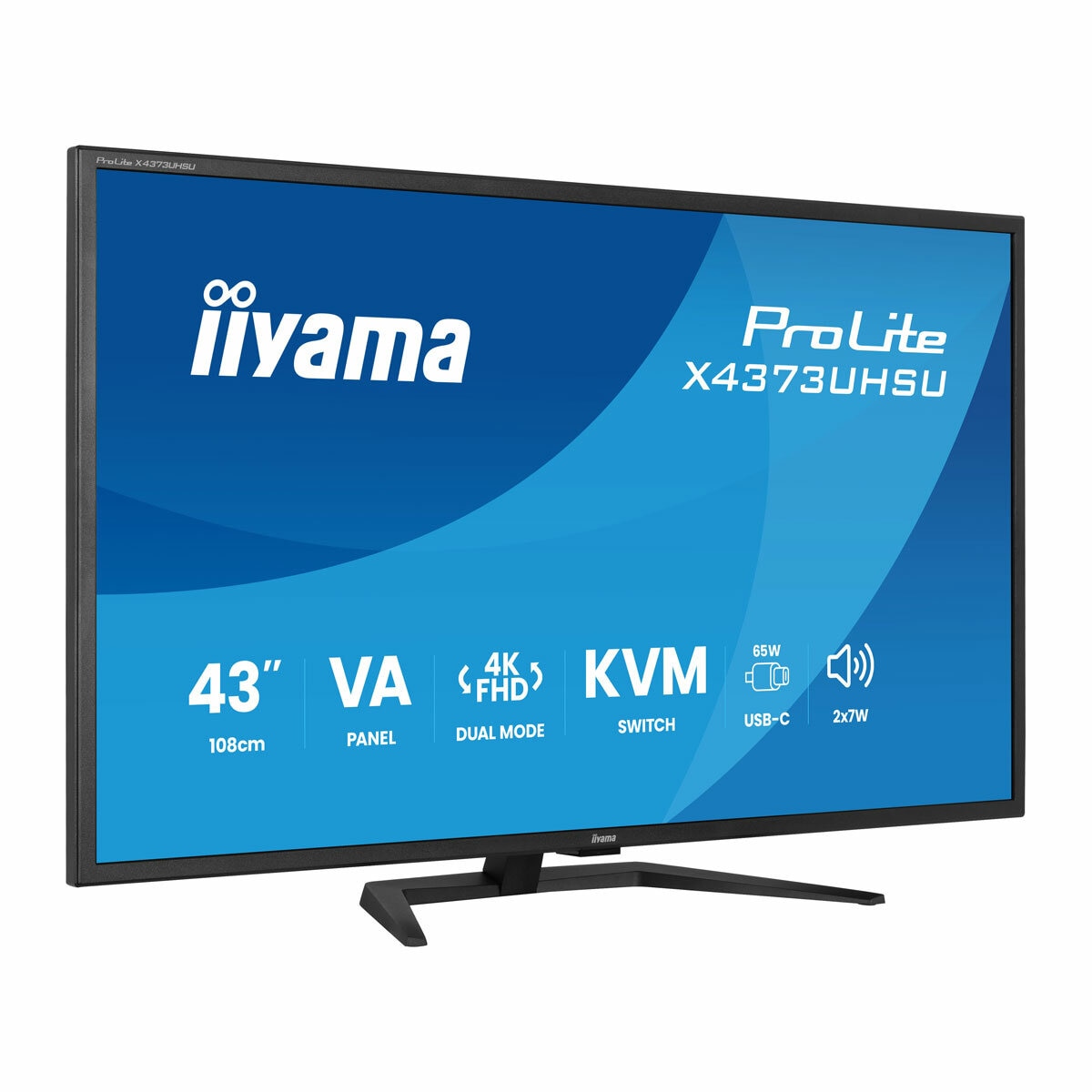 iiyama Prolite, 42.5 Inch, 4K UHD, VA, Monitor, X4373UHSU-B2