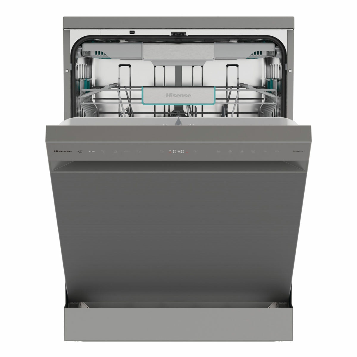 Hisense HS693A90XADUK 16 Place Settings, Freestanding Dishwasher, A Rated, in Silver