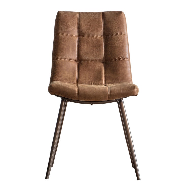 Gallery Darwin Brown Faux Leather Dining Chair, 2 Pack