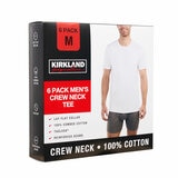 Kirkland Signature Men's Cotton Crewneck T-Shirt, 6 Pack