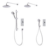 Cut out images of showers on white background