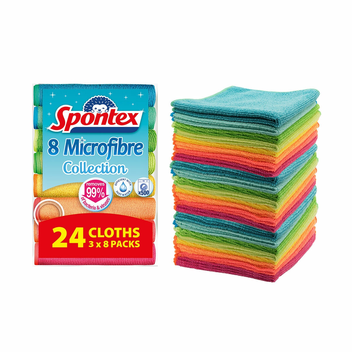 SPONTEX MICROFIBRE CLOTHS 24PK