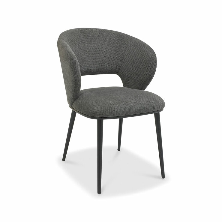 Bentley Designs Luca Grey Fabric Dining Chair, 2 Pack Bentley Designs Luca Grey Fabric Dining Chair, 2 Pack