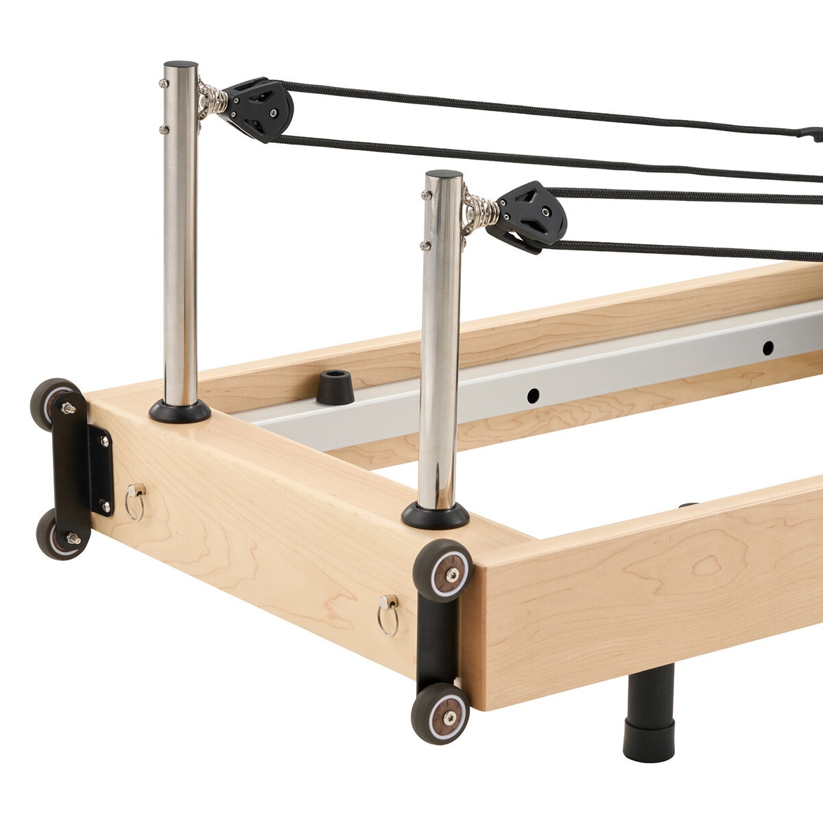 Studio image showing features of the reformer Studio image showing features of the reformer