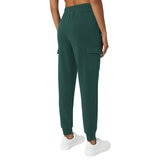 Mondetta Ladies Cargo Scuba Cuffed Pant in Green