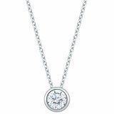 0.30ctw Round Brilliant Cut Diamond Solitaire Pendant, 14ct White Gold 0.30ctw Round Brilliant Cut Diamond Solitaire Pendant, 14ct White Gold