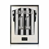 Faustino Asprilla Signed Shirt in White Frame Faustino Asprilla Signed Shirt in White Frame