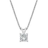 1.00ct Princess Cut Pendant, Platinum