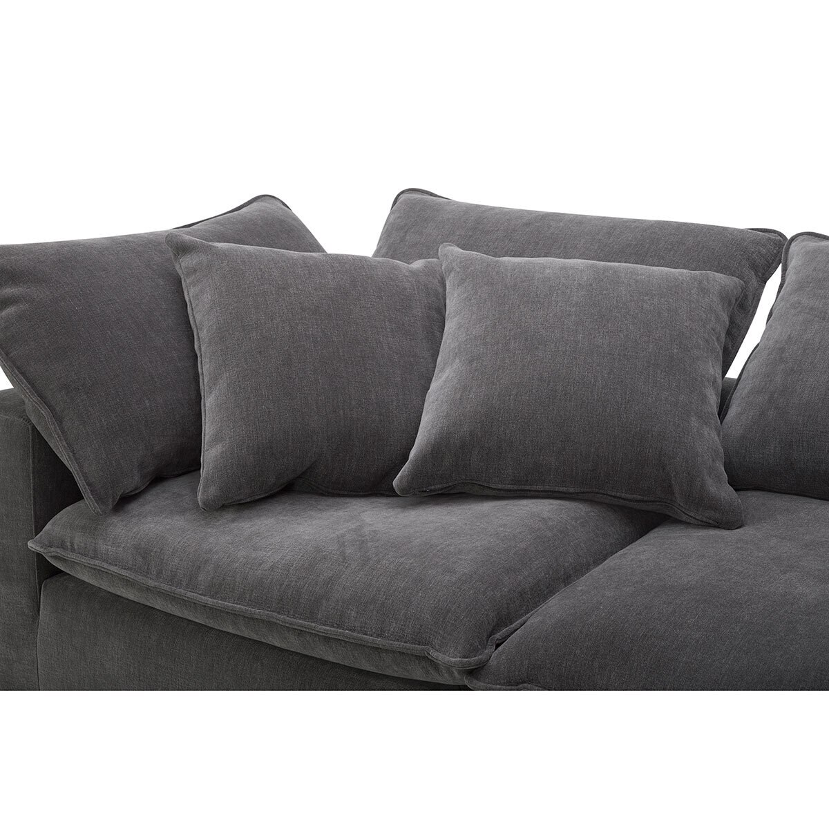 Aiden & Ivy Serene Modular Sofa in Dark Grey