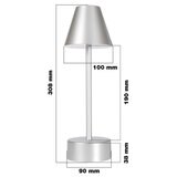 Luminus LED Rechargeable Ambiance Table Lamp Pack of 2 Dimensions