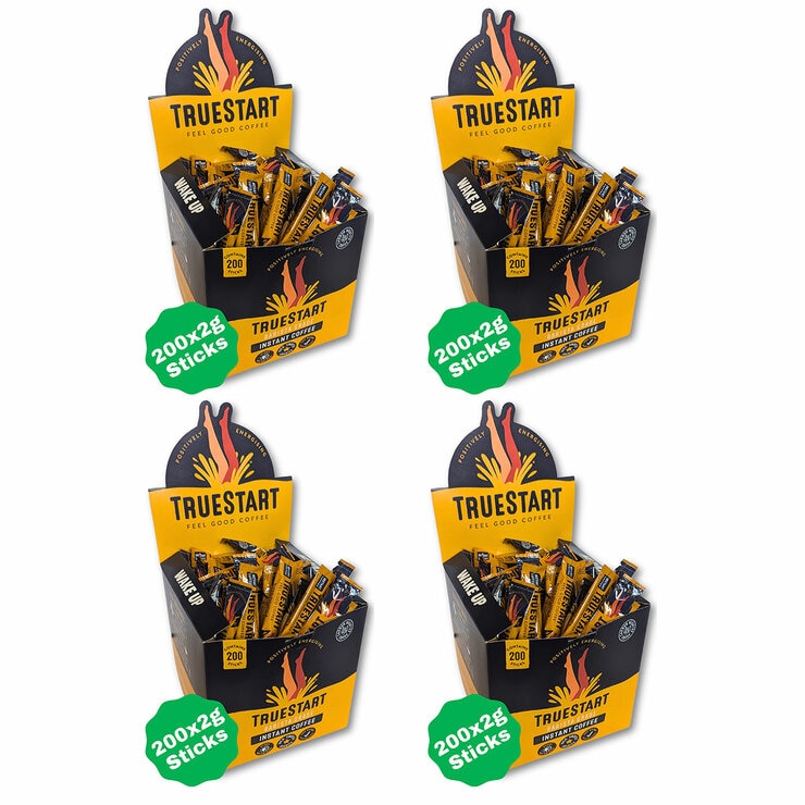 True Start Barista Grade Instant Coffee Sticks, 200 x 2g x 4 boxes True Start Barista Grade Instant Coffee Sticks, 200 x 2g x 4 boxes