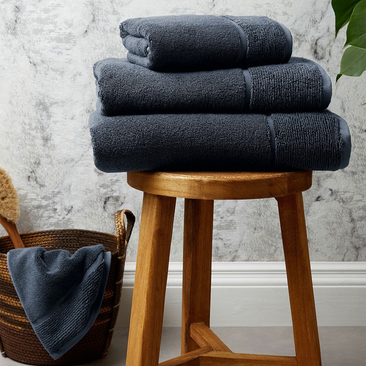 Panda Bamboo & Cotton Blue Bath Sheets, 2 Pack Panda Bamboo & Cotton Blue Bath Sheets, 2 Pack