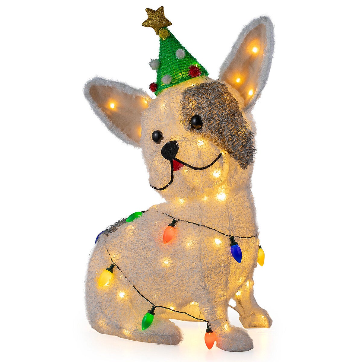 25 inch LED Dog Family With LED Lights- Set of 3