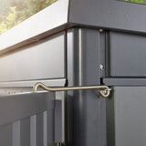 Stone Garden 4ft 7" x 2ft 6" (1.45 x 0.8m) Vertical 1,887 Litre Steel Shed in Grey