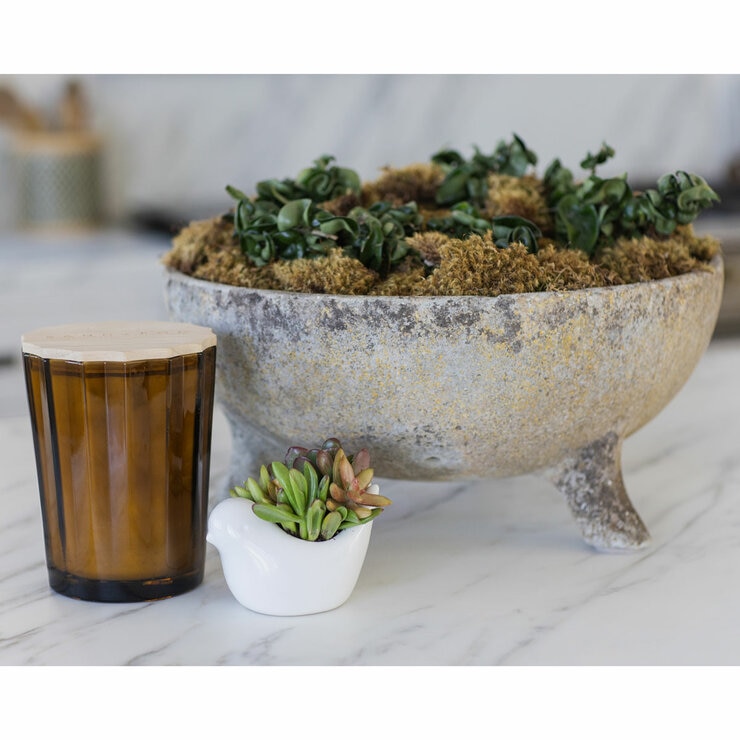 Sand and Fog Scalloped Candle (BROWN) Sand and Fog Scalloped Candle (BROWN)
