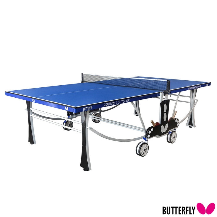 Butterfly Signature 6 Outdoor Table Tennis Table with 2 Bats, 3 Balls