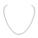 12.00ctw Round Brilliant Cut Diamond Tennis Necklace, 14ct White Gold
