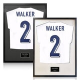 Kyle Walker Signed Framed England Football Shirt in 2 Options: White or Black Mount