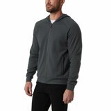 32 Degrees Men's Pique Full Zip Hoodie in Charcoal
