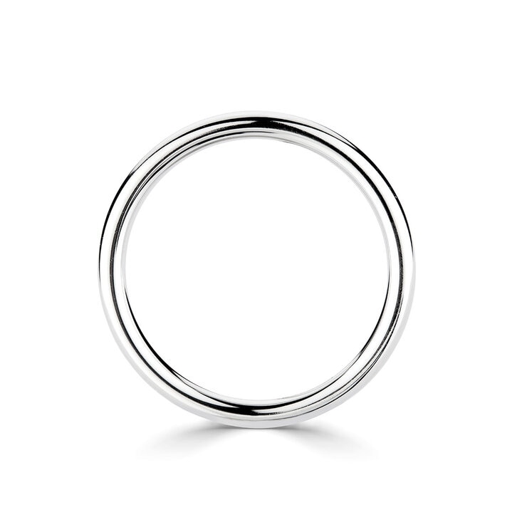 4.0mm Basic Court Wedding band. Platinum
