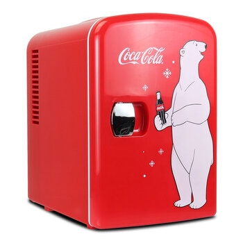Coca Cola 4L Mini Fridge 6 Can Portable 12V Cooler / Warmer