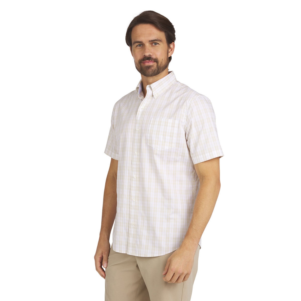 Chaps Men’s Easy Care Shirt in Khaki