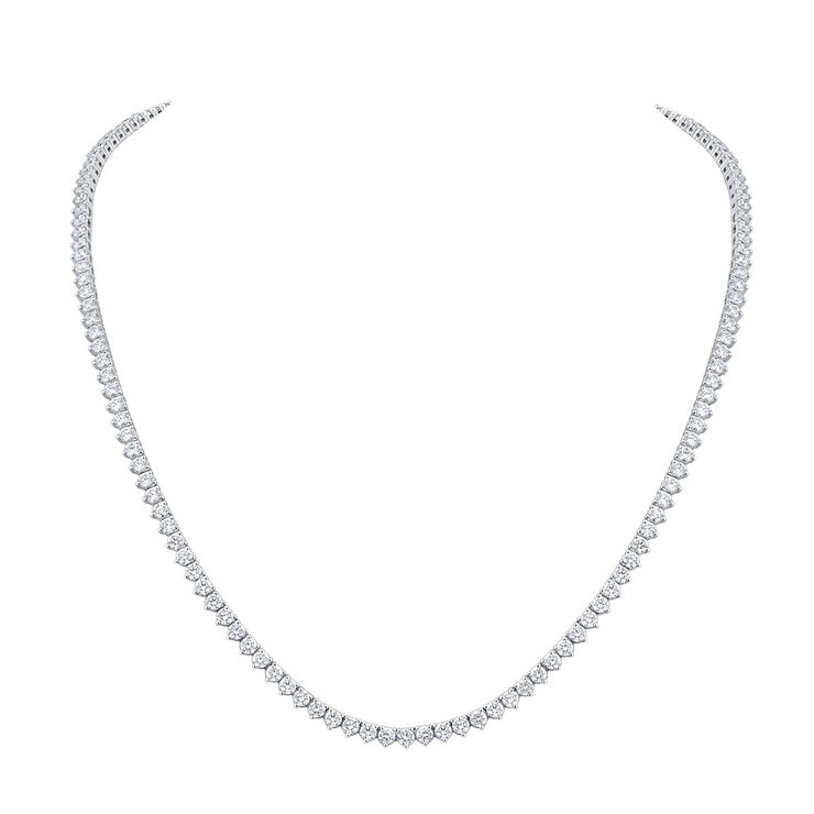 12.00ctw Round Brilliant Cut Diamond Tennis Necklace, 14ct White Gold 12.00ctw Round Brilliant Cut Diamond Tennis Necklace, 14ct White Gold