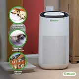 Lifestyle image of Meaco Air Purifier with desc
