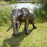 Pangea 2ft (60.9cm) Elephant Ornamental Metal Structure - Baby